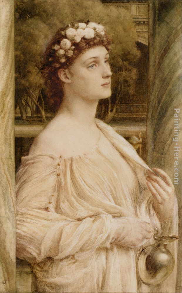 A Vestal Portrait of Miss Violet Lindsay painting - Edward John Poynter A Vestal Portrait of Miss Violet Lindsay art painting